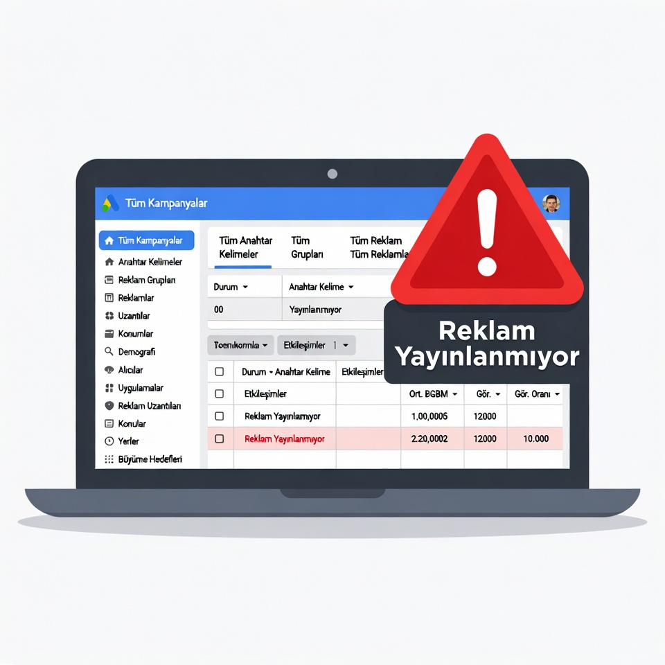 google ads reklamım neden yayınlanmıyor