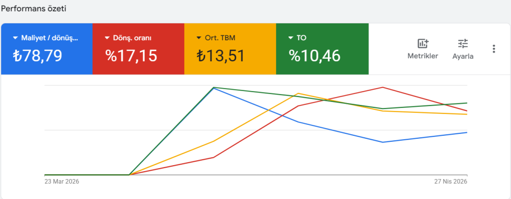 Google Ads Performans Özeti ve Açık Artırma Analizi: Gerçek Bir Kampanya Vakası 1 Performans Ozeti