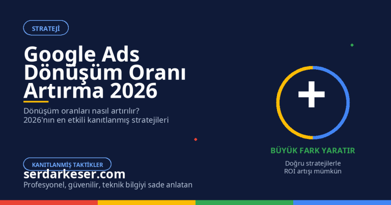 Google Ads Dönüşüm Oranı Artırma Taktikleri 2026: Kanıtlanmış Stratejiler