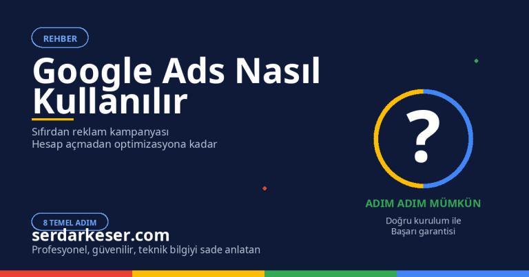 Google Ads Nasıl Kullanılır: Adım Adım Başlangıç Rehberi