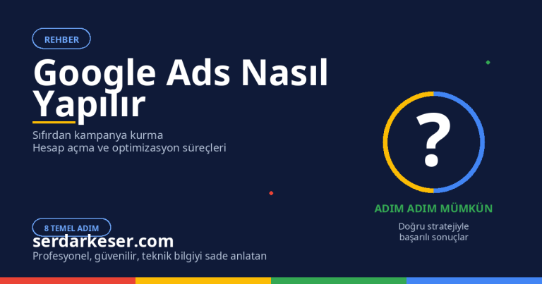 Google Ads Nasıl Yapılır: Sıfırdan Başarılı Kampanya Kurma Rehberi