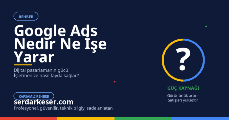Google Ads Nedir Ne İşe Yarar: Dijital Pazarlamanın Güç Kaynağı