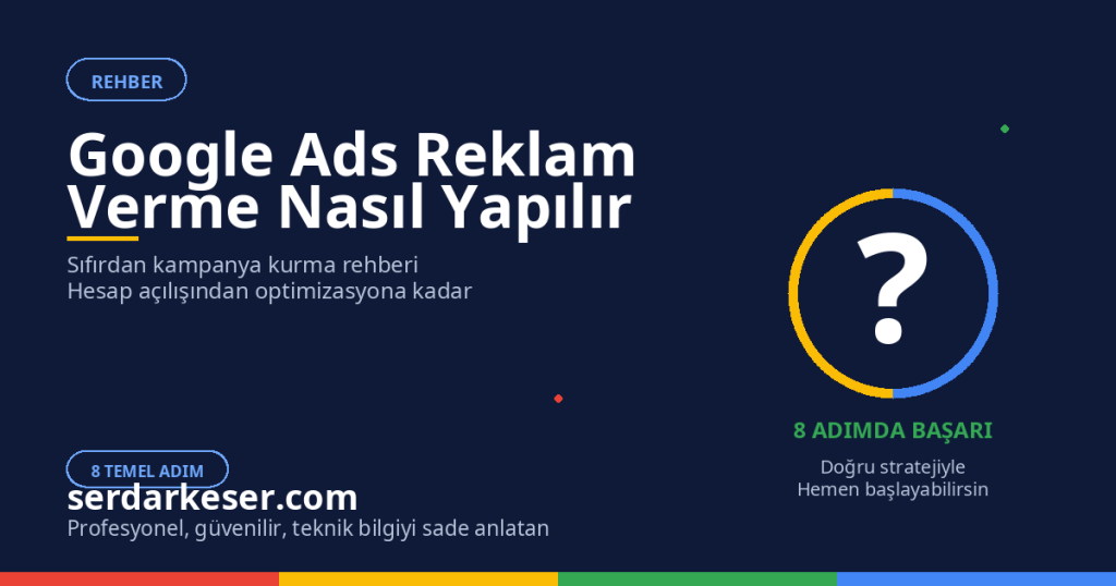 Google Ads Reklam Verme Nasıl Yapılır: 2026 Detaylı Rehber 1 Google Ads Reklam Verme Nasıl Yapılır: 2026 Detaylı Rehber