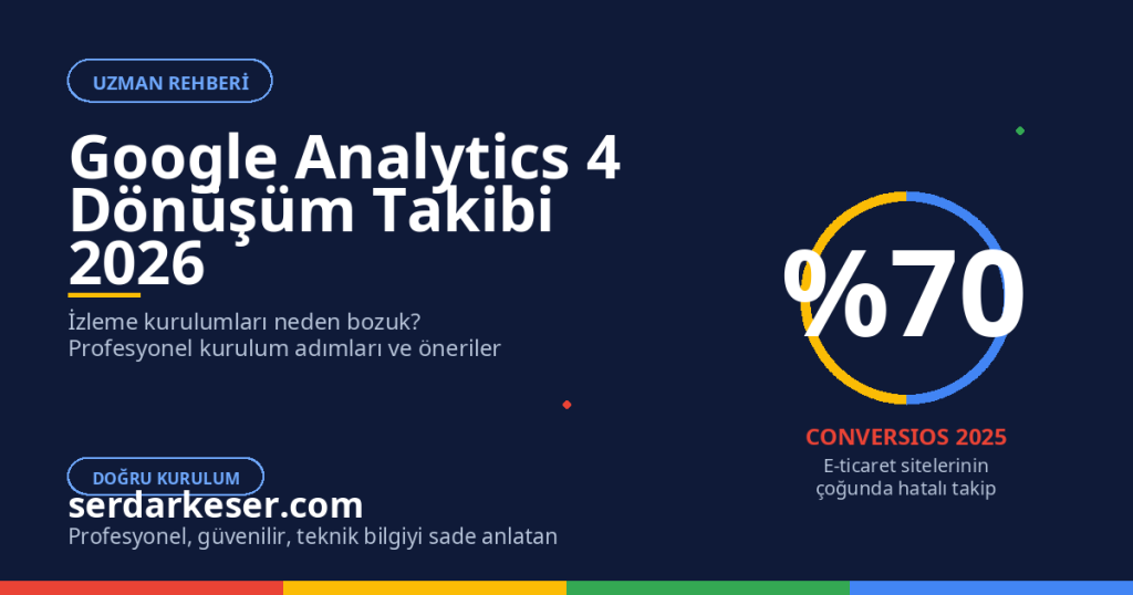 Google Analytics 4 Dönüşüm Takibi Kurulumu 2026: Uzman Rehberi