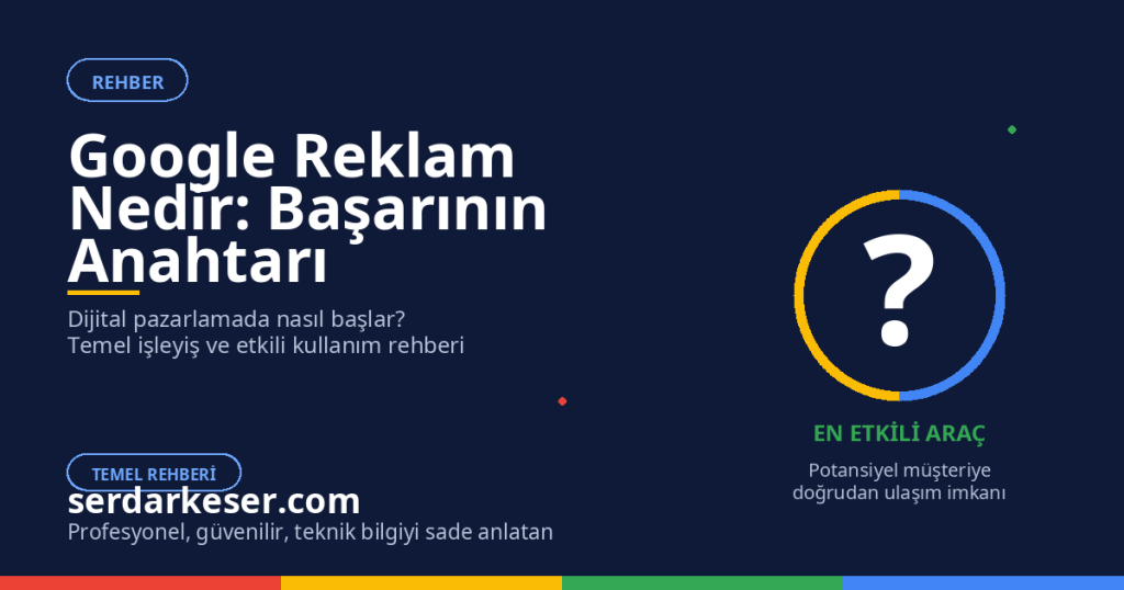 Google Reklam Nedir: Dijital Pazarlama Dünyasında Başarının Anahtarı