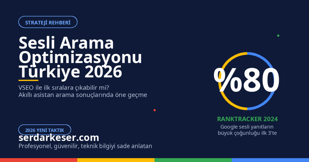 Sesli Arama Optimizasyonu (VSEO) Stratejileri Türkiye: 2026 Rehberi 1 Sesli Arama Optimizasyonu (VSEO) Stratejileri Türkiye: 2026 Rehberi
