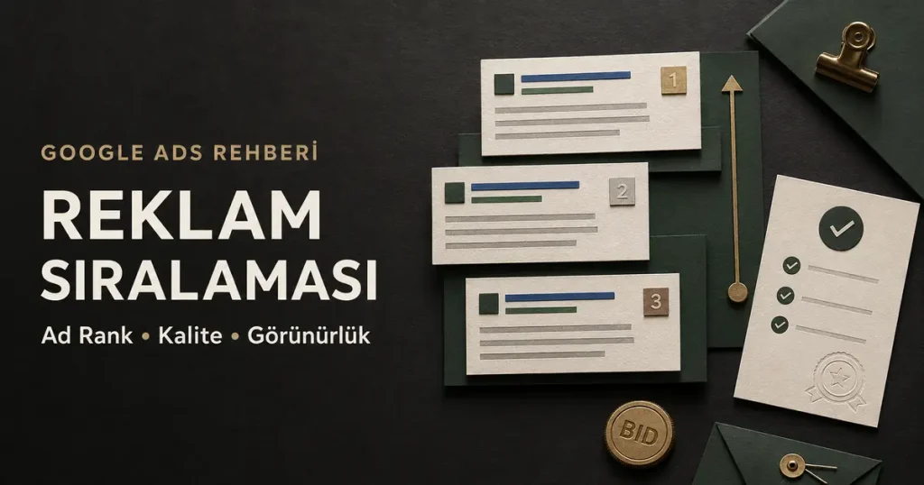 Google Ads reklam sıralaması ve Ad Rank görünürlük rehberi
