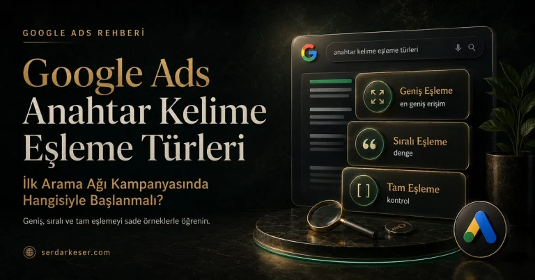 Google Ads anahtar kelime eşleme türleri geniş sıralı ve tam eşleme ilk Arama Ağı kampanyası rehberi